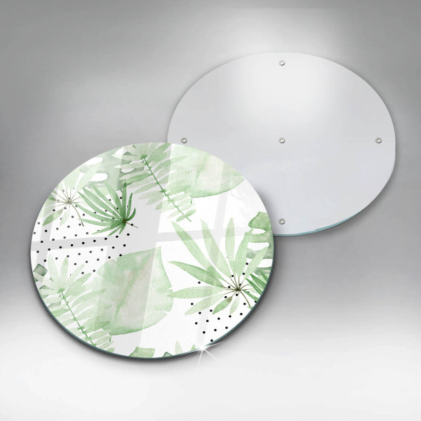 Chopping board Watercolor leaves