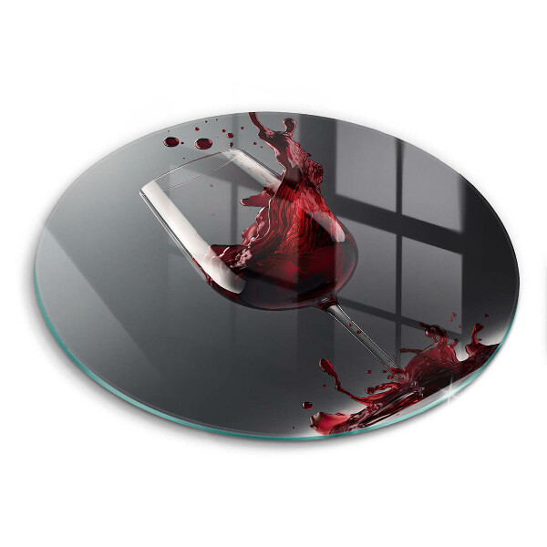 Cutting board Red wine in a glass