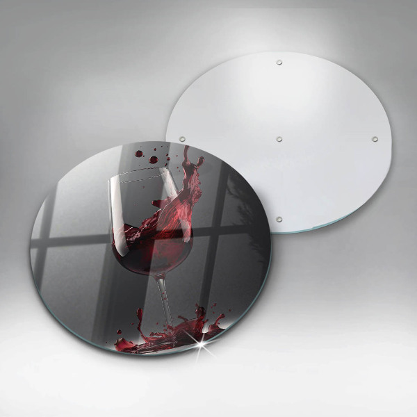 Cutting board Red wine in a glass