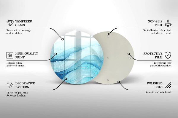 Cutting board Abstract waves