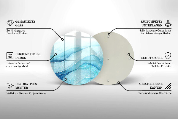 Cutting board Abstract waves