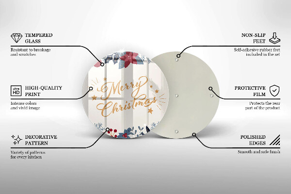 Cutting board The inscription Mera Christmas