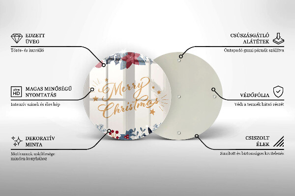 Cutting board The inscription Mera Christmas