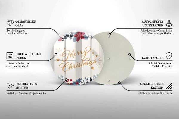 Cutting board The inscription Mera Christmas