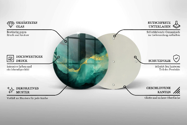 Cutting board Bottle green