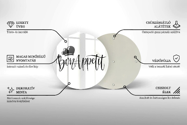 Cutting board The inscription Bon Appetit