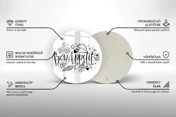 Cutting board The inscription Bon Appetit