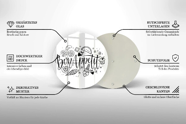 Cutting board The inscription Bon Appetit