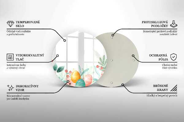 Glass worktop saver Easter eggs