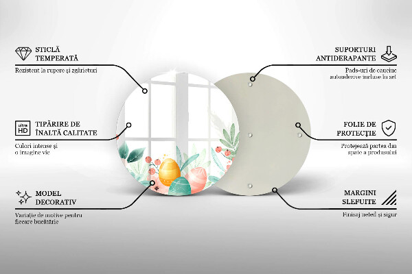 Glass worktop saver Easter eggs