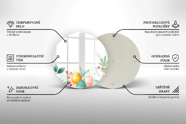 Glass worktop saver Easter eggs