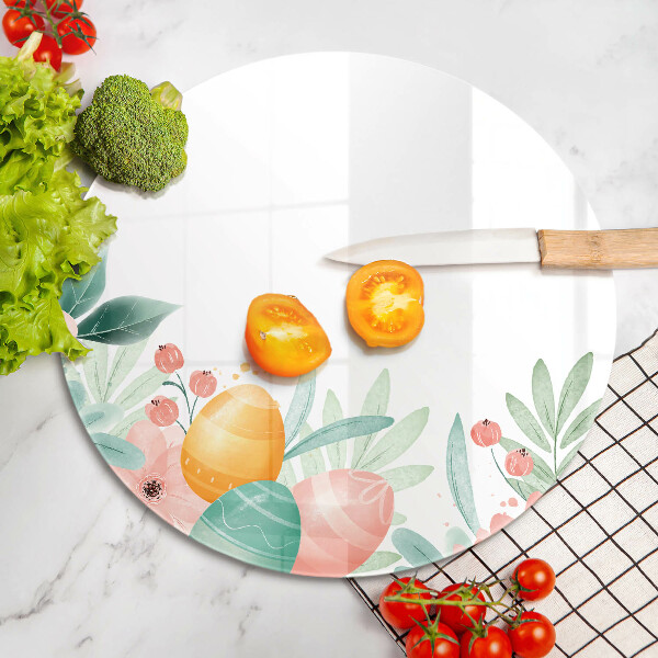 Glass worktop saver Easter eggs