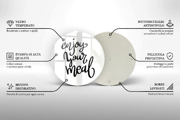 Cutting board The inscription Enjoy Yout Meal