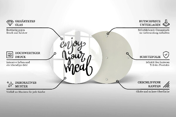 Cutting board The inscription Enjoy Yout Meal