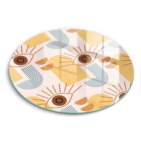 Glass worktop saver Boho pattern eyes