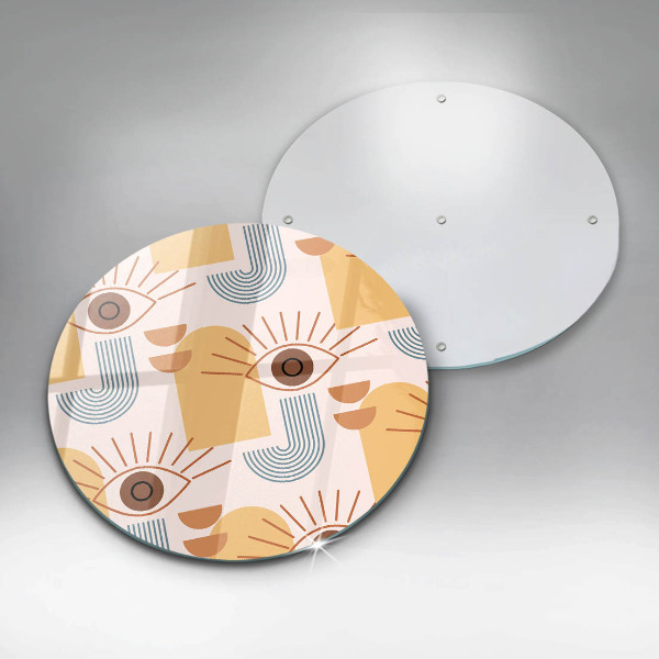Glass worktop saver Boho pattern eyes
