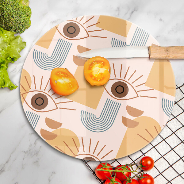 Glass worktop saver Boho pattern eyes
