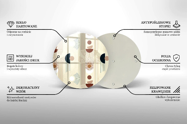 Glass worktop saver Boho shapes geometry