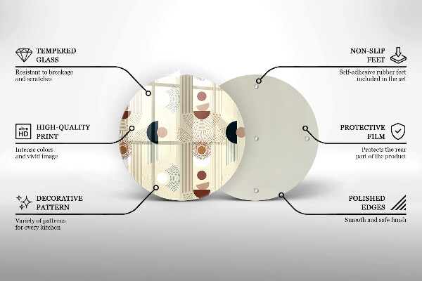 Glass worktop saver Boho shapes geometry