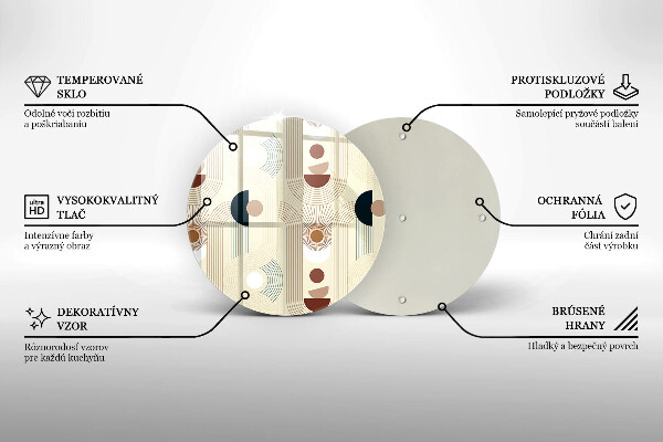 Glass worktop saver Boho shapes geometry