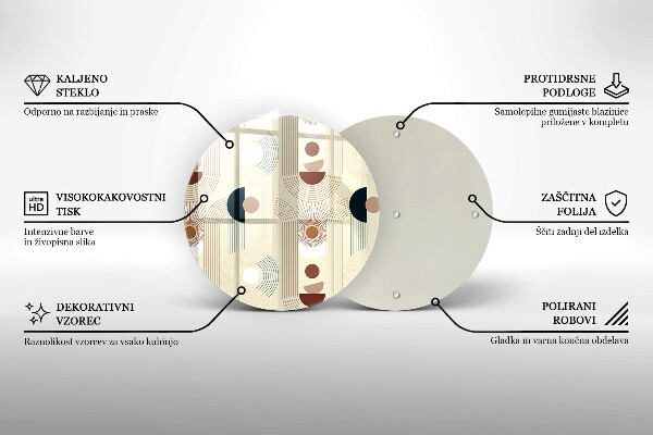 Glass worktop saver Boho shapes geometry
