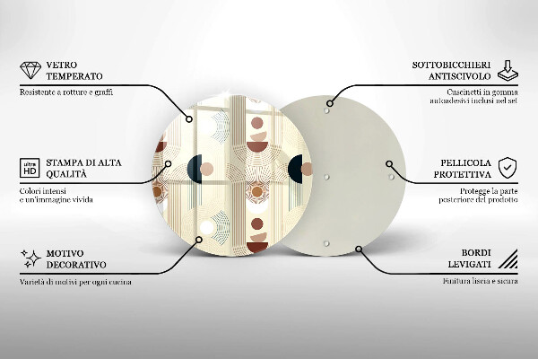 Glass worktop saver Boho shapes geometry