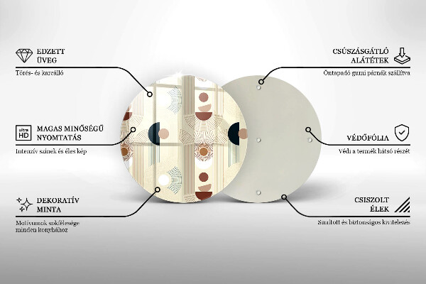 Glass worktop saver Boho shapes geometry