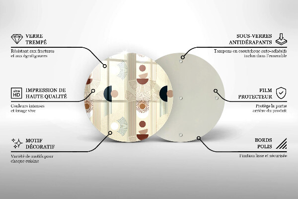 Glass worktop saver Boho shapes geometry