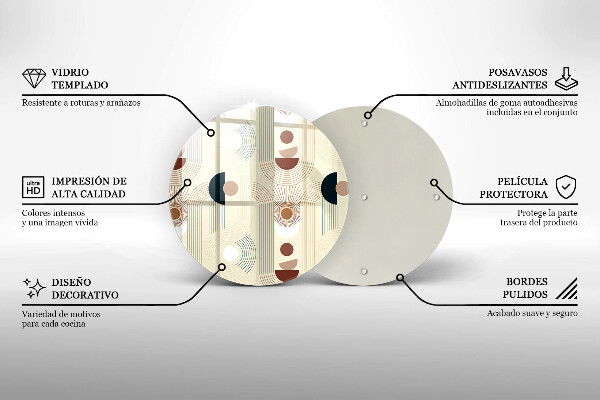 Glass worktop saver Boho shapes geometry