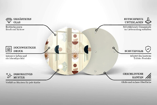 Glass worktop saver Boho shapes geometry