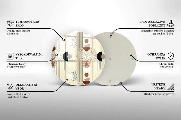 Glass worktop saver Boho shapes geometry