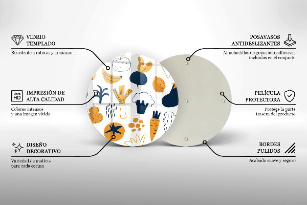 Glass worktop saver Food illustration