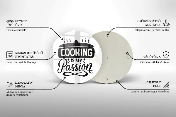 Glass worktop saver Cooking is my passion