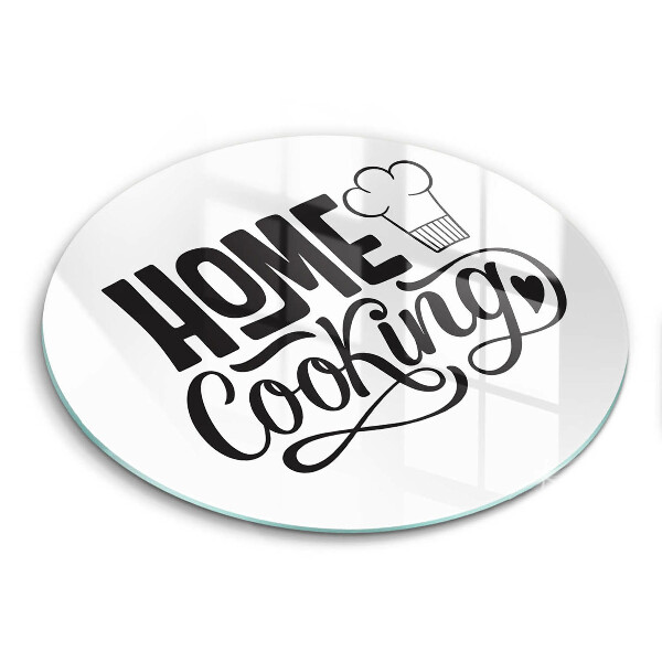 Glass worktop saver Home Cooking inscription