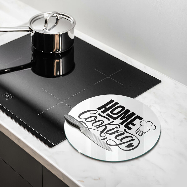 Glass worktop saver Home Cooking inscription
