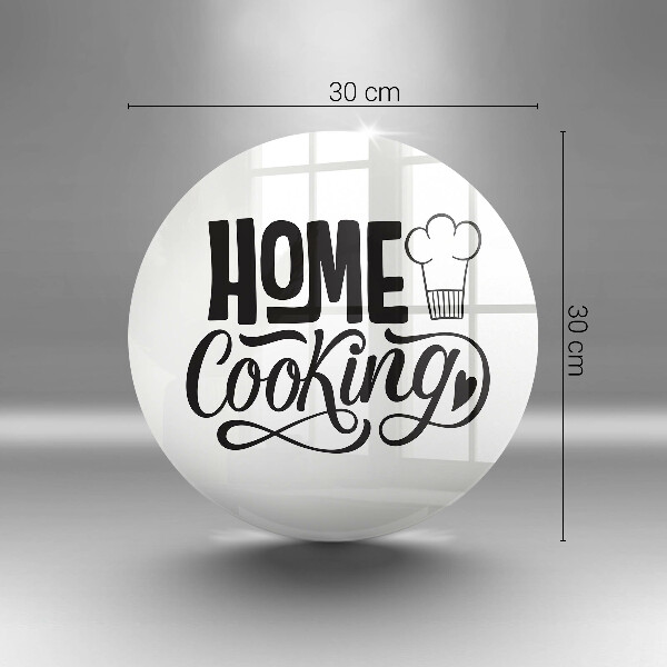 Glass worktop saver Home Cooking inscription