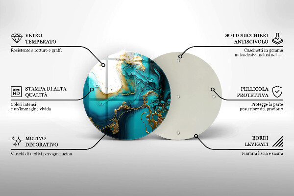 Cutting board Turquoise abstraction
