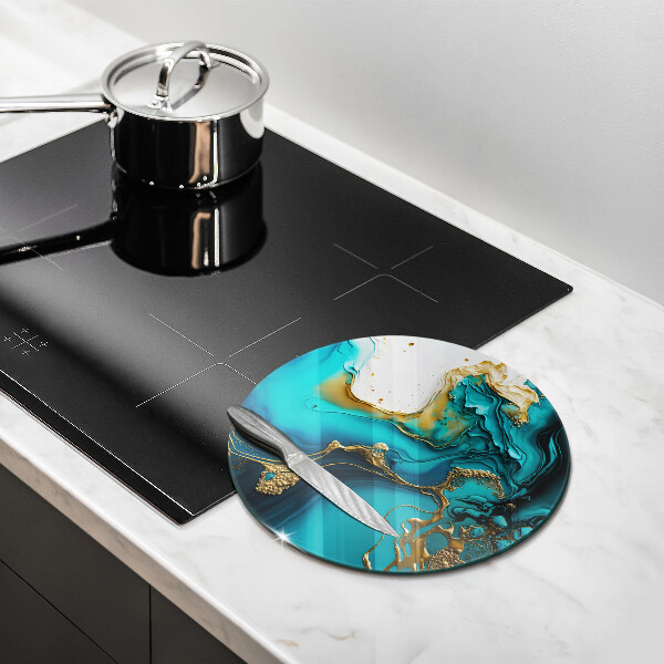 Cutting board Turquoise abstraction