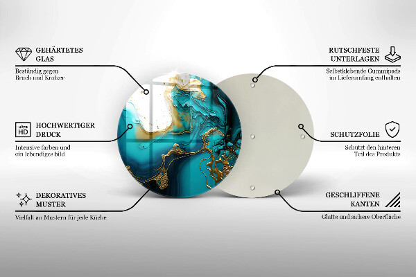 Cutting board Turquoise abstraction
