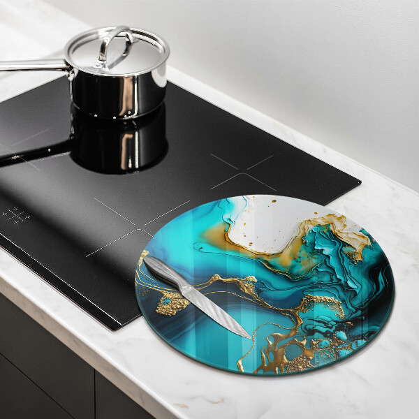Cutting board Turquoise abstraction