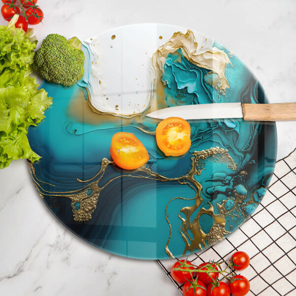 Cutting board Turquoise abstraction