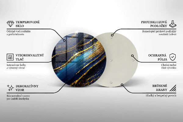 Cutting board Navy blue abstraction