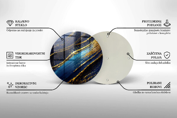 Cutting board Navy blue abstraction