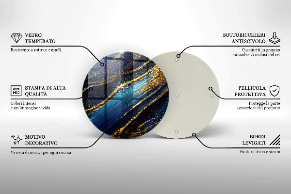 Cutting board Navy blue abstraction