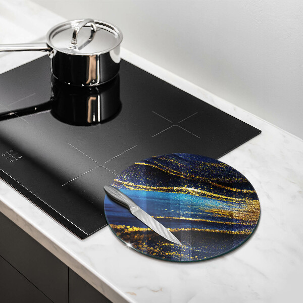 Cutting board Navy blue abstraction