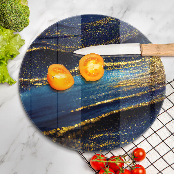 Cutting board Navy blue abstraction