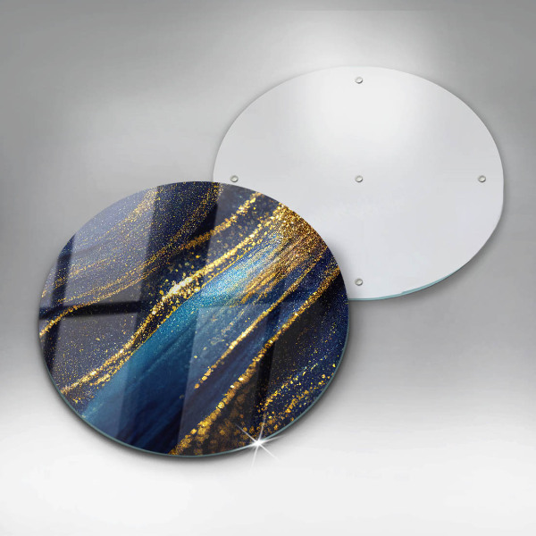 Cutting board Navy blue abstraction