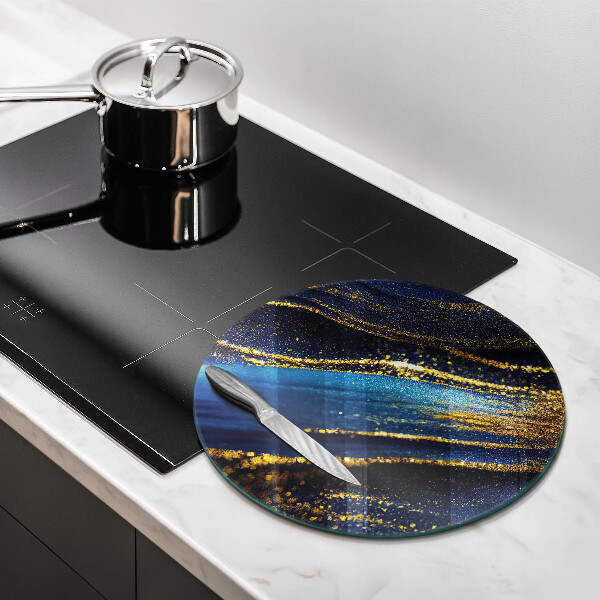 Cutting board Navy blue abstraction