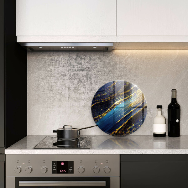 Cutting board Navy blue abstraction