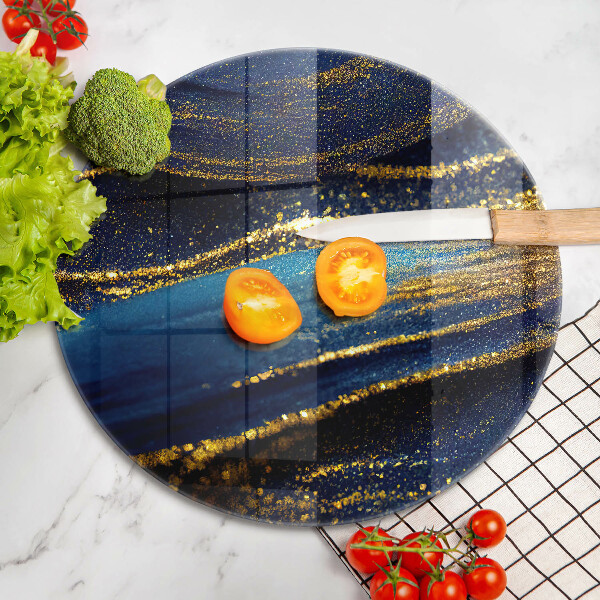 Cutting board Navy blue abstraction